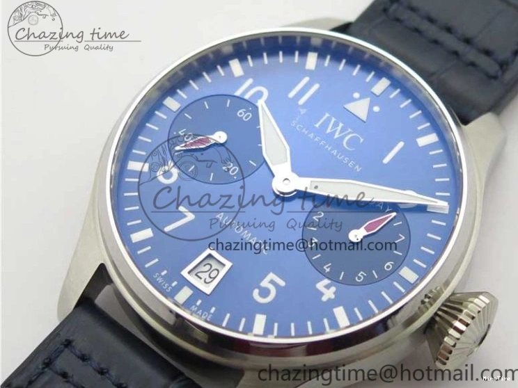 MIROTIME 0202 Supportive Big Pilot IW501008 “Boutique London” SS ZF Best Edition Blue Dial on Blue Leather Strap A 7106